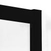 NEW TRENDY Zestaw - Kabina prysznicowa SUVIA BLACK kwadratowa 80x80x201 drzwi przesuwne szkło czyste + Brodzik prysznicowy MARO ZS-0011